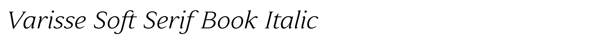 Varisse Soft Serif Book Italic image